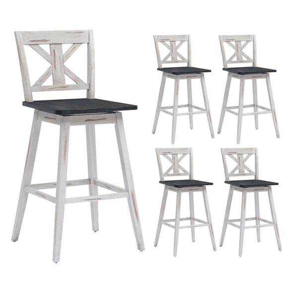 43 Inch Swivel Bar Height Stool Set of 4