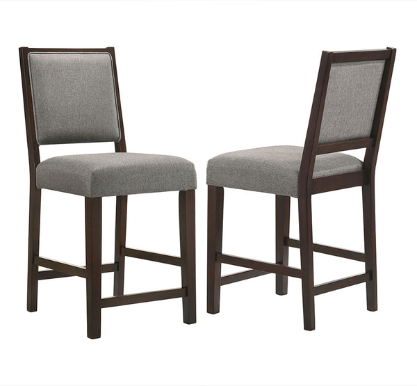 Bedford Fabric Upholstered Counter Chair Grey Set of 2