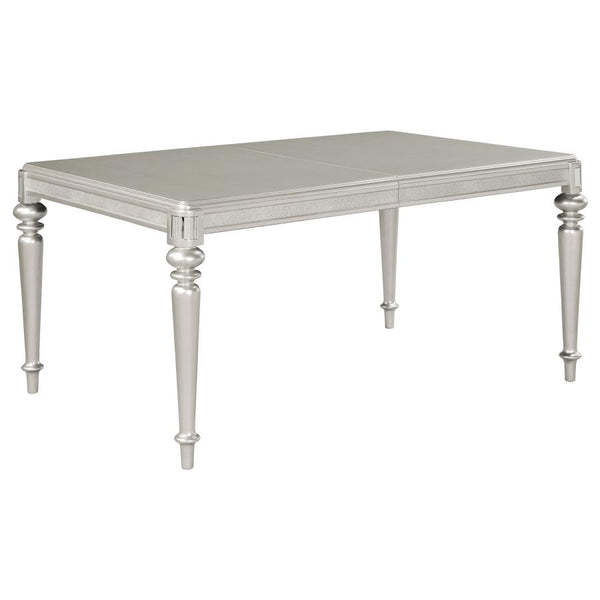 Coaster-Bling Game 86-Inch Extension Dining Table Metallic Platinum