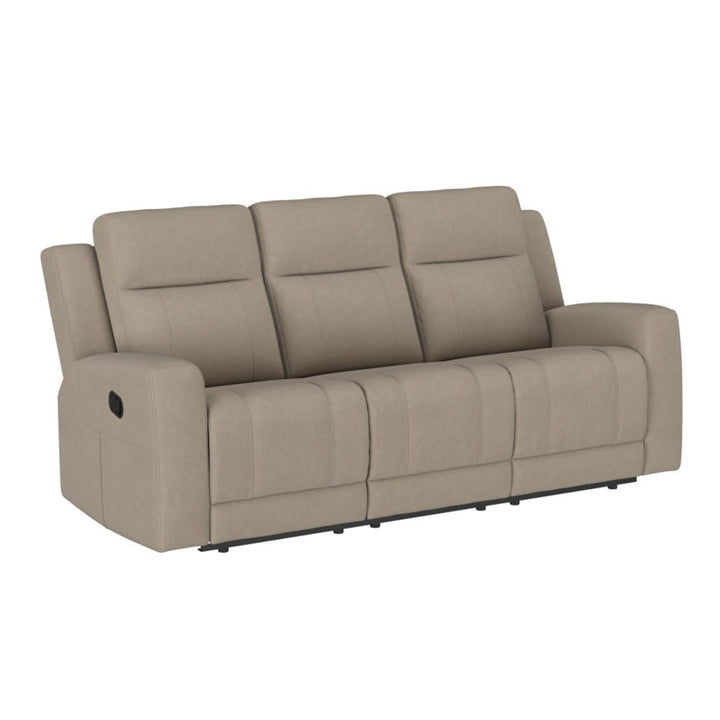 Brentwood 2-piece Upholstered Reclining Sofa Set Taupe