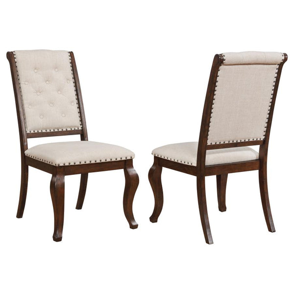 Coaster-Brockway Tufted Dining Chairs Cream and Antique Java- Set of 2