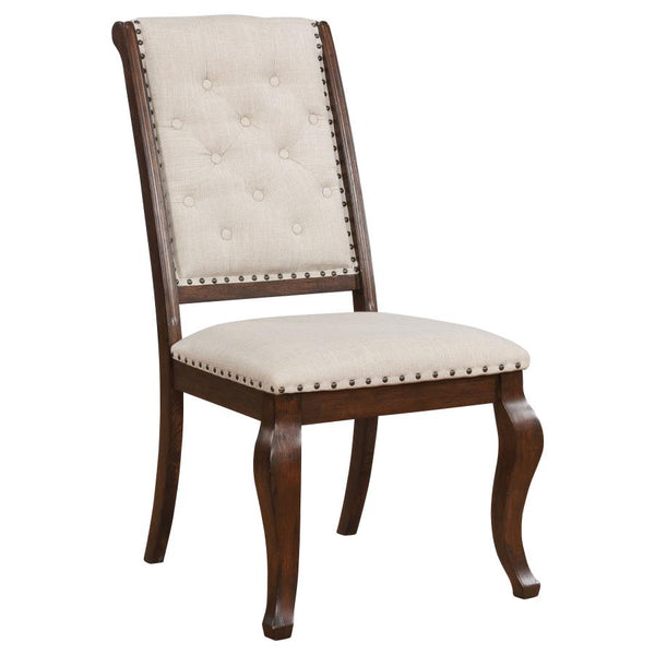 Coaster-Brockway Tufted Dining Chairs Cream and Antique Java- Set of 2