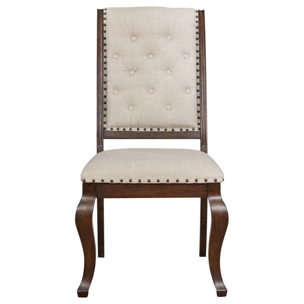 Coaster-Brockway Tufted Dining Chairs Cream and Antique Java- Set of 2