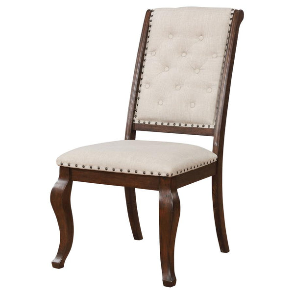 Coaster-Brockway Tufted Dining Chairs Cream and Antique Java- Set of 2