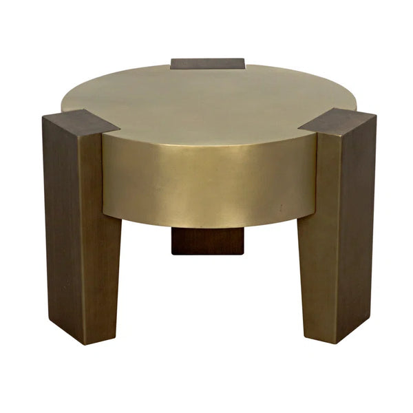 Noir -Carrusel Coffee Table, Metal with Brass and Aged Brass Finish