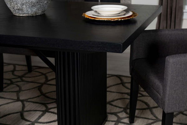 Coaster-Catherine Rectangular 84-Inch Wood Dining Table Black