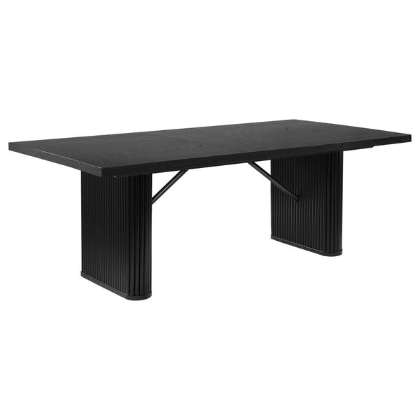 Coaster-Catherine Rectangular 84-Inch Wood Dining Table Black