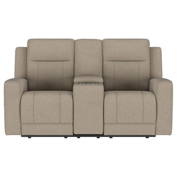 Coaster -Brentwood Upholstered Motion Reclining Loveseat Taupe