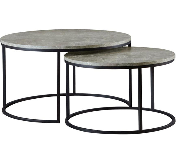 Coaster 2-piece Faux Marble Nesting Coffee Table