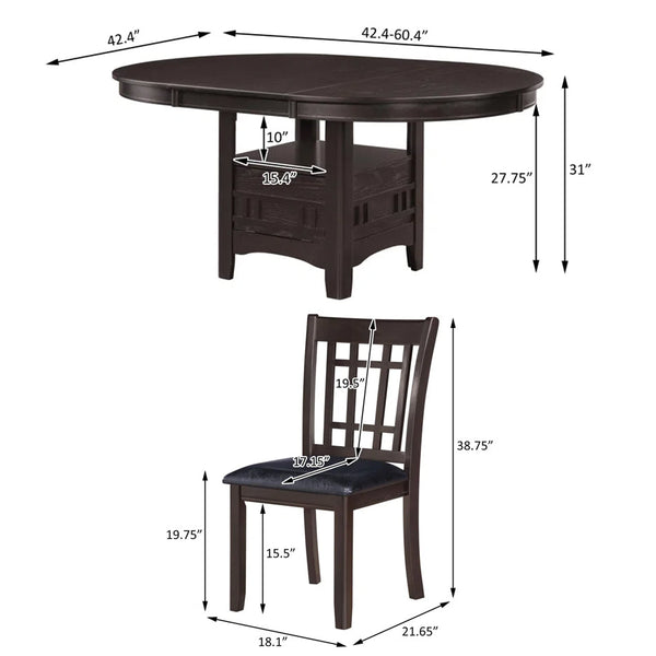 Coaster-Lavon Storage Table Dining Set For 4