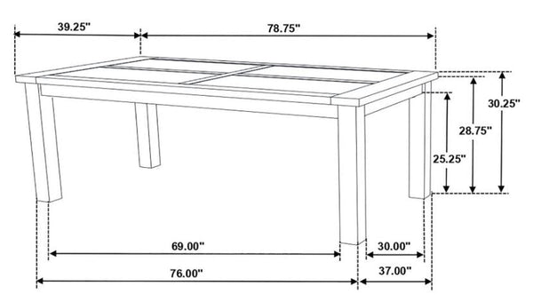 Coaster-Coleman 9-Piece Rectangular Dining Set