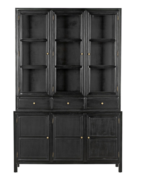 Noir -Colonial Hutch, Hand Rubbed Black