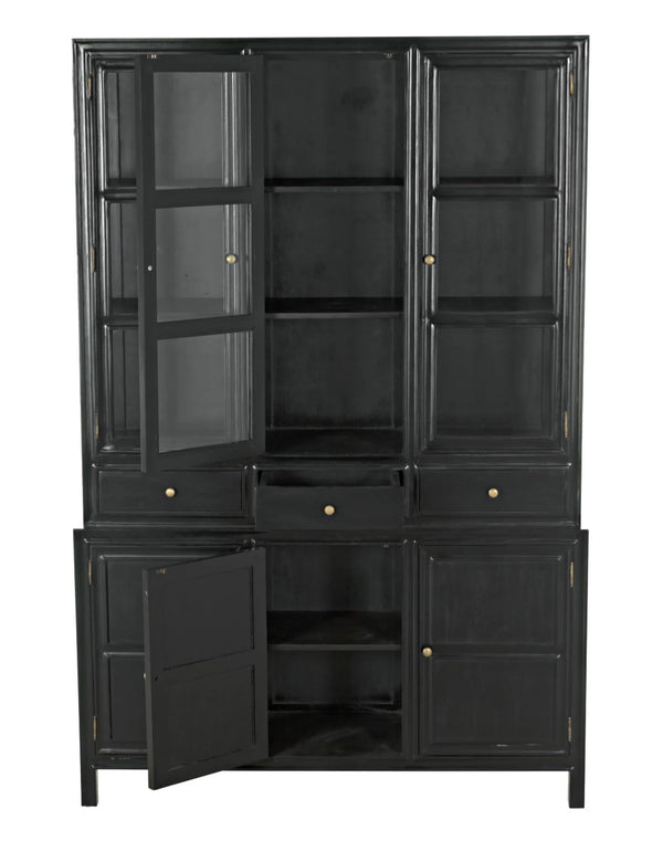 Noir -Colonial Hutch, Hand Rubbed Black