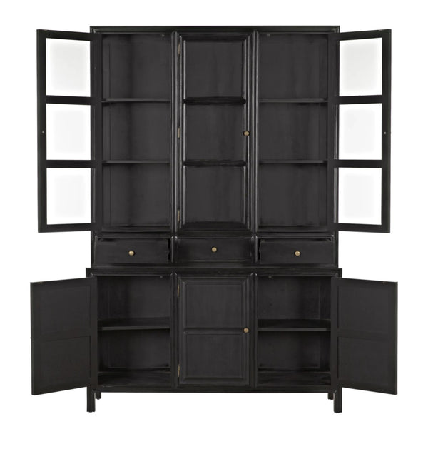 Noir -Colonial Hutch, Hand Rubbed Black