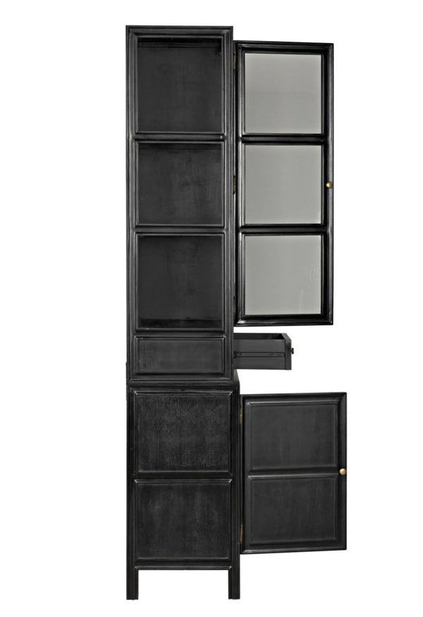 Noir -Colonial Hutch, Hand Rubbed Black