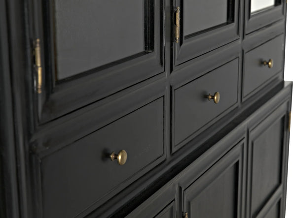 Noir -Colonial Hutch, Hand Rubbed Black