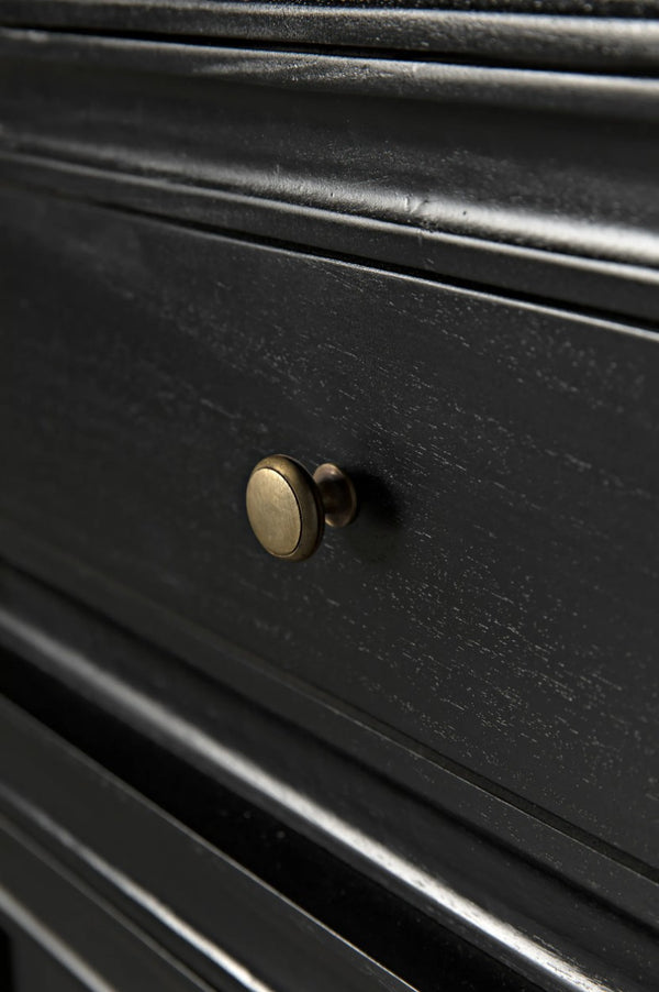 Noir -Colonial Hutch, Hand Rubbed Black