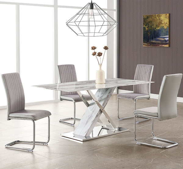 Global Furniture USA-D1274 Dining Room Set w/ Grey Chairs