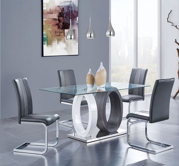 Global Furniture USA- D1628 Designer Dining table Set for 4