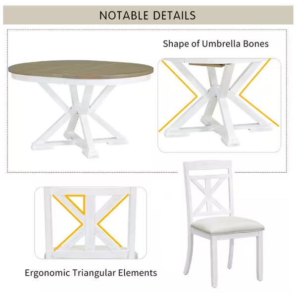 Round Dining Table Set for 4