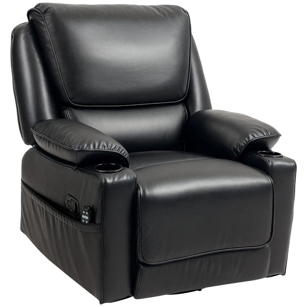 Tova Oversized Swivel Recliner Massage Chair with Footrest