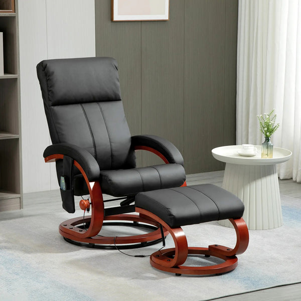 CozyAxis Electric Swivel Recliner Chair with 10 Vibration Points and 5 Massage