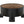 Noir -Tambour Coffee Table, Hand Rubbed Black with Veneer Top