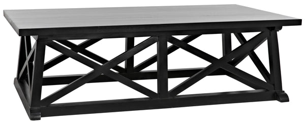 Noir Sutton Coffee Table,Hand Rubbed Black