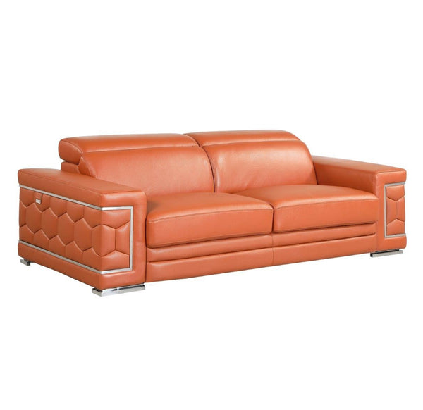 Global United- 692 Divanitalia Italian Leather Sofa