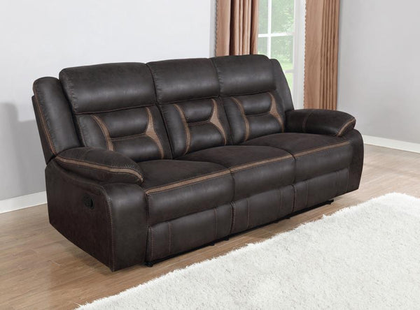 Coaster -Greer Upholstered Motion Reclining Sofa