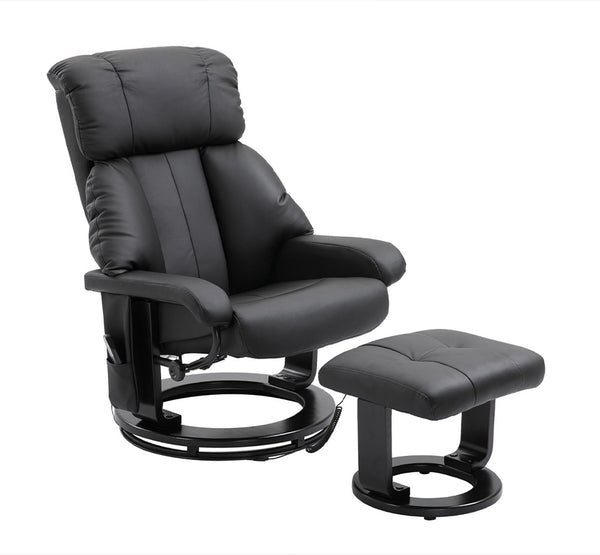 Wayne Recliner Chair with 10 Point Vibration  Massage and Footstool