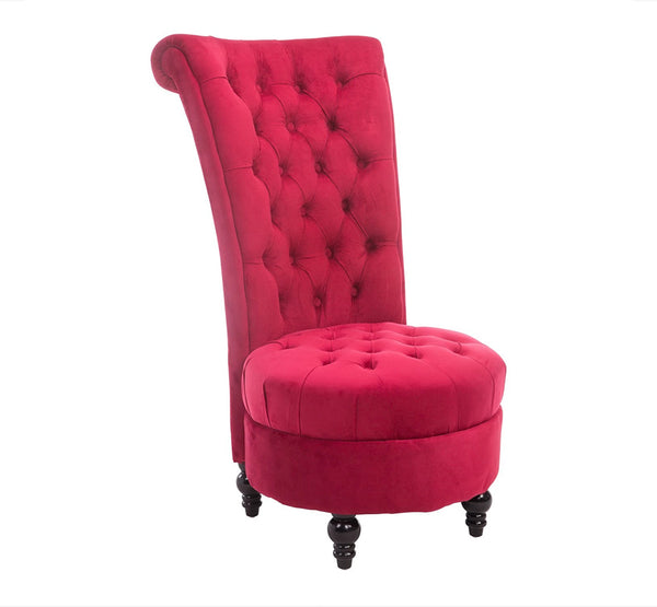 High Back Upholstered Armless Accent Chair