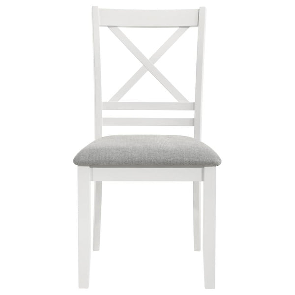 Coaster- Hollis Cross Back Wood Dining Side Chair White Set of 2-122242