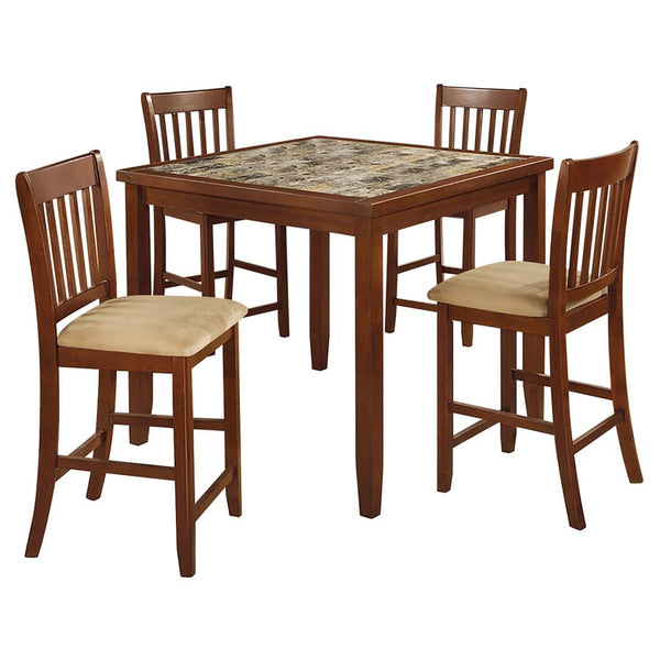 Coaster-Jardin 5 piece Counter Height Dining Table Set For 4