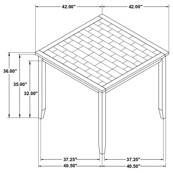 Coaster-Jardin 5 piece Counter Height Dining Table Set For 4