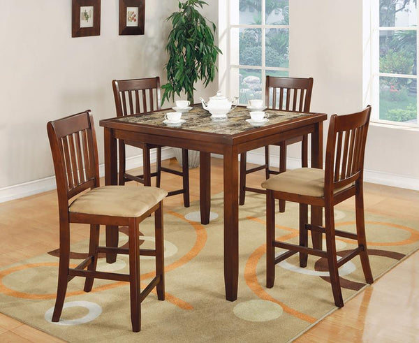 Coaster-Jardin 5 piece Counter Height Dining Table Set For 4