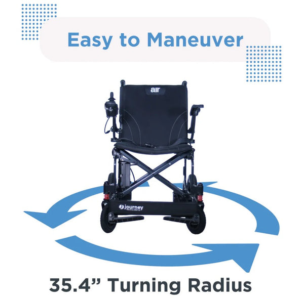 Journey Air 2026 Folding Electric Wheelchair | Portable Power Chair