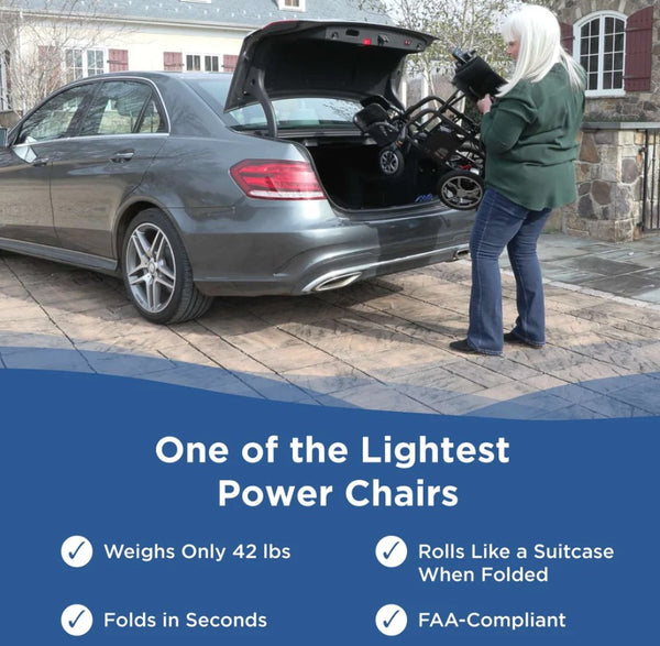 Journey Air 2026 Folding Electric Wheelchair | Portable Power Chair