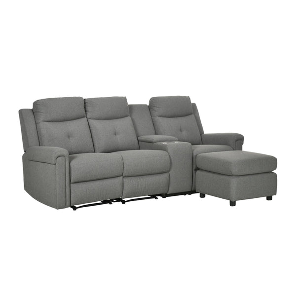 Cozy L Shaped Sectional Sofa: Recliner, Storage, USB Charging