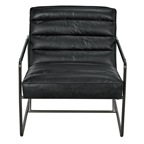 Noir -Demeter Chair, Metal and Leather