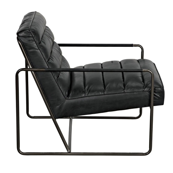 Noir -Demeter Chair, Metal and Leather