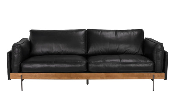 Noir -Ray Leather Sofa