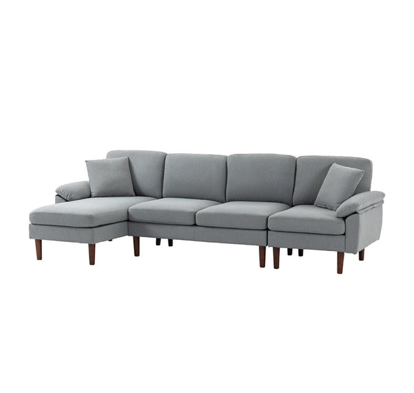 L Shape Sofa Modern Sectional Couch with Reversible Chaise Lounge