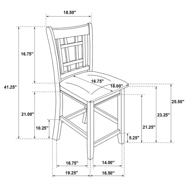 Coaster-Lavon 5-piece Counter Height Dining Room Set