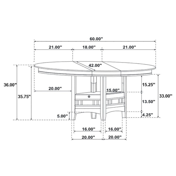 Coaster-Lavon 5-piece Counter Height Dining Room Set