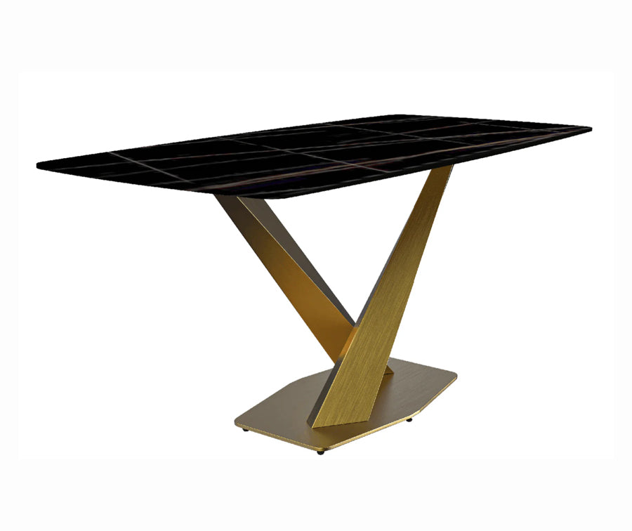 LeisureMod Voren Mid-Century Modern Rectangular Dining Table Set For 4 ...