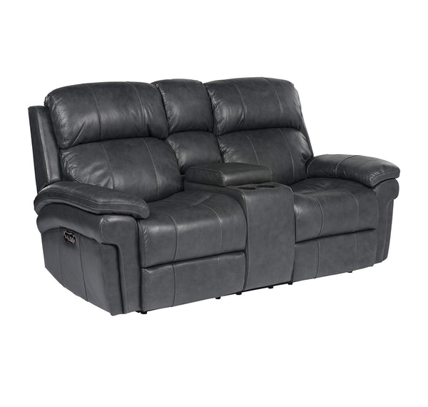 Luxe Leather Power Reclining Loveseat with Articulating Headrest & Console