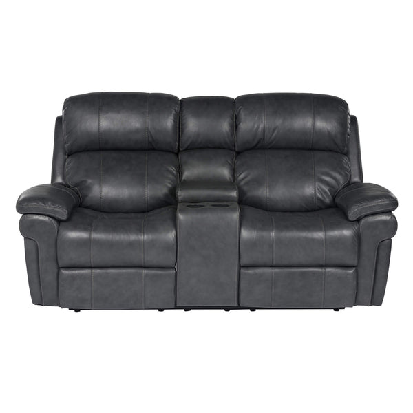 Luxe Leather Power Reclining Loveseat with Articulating Headrest & Console