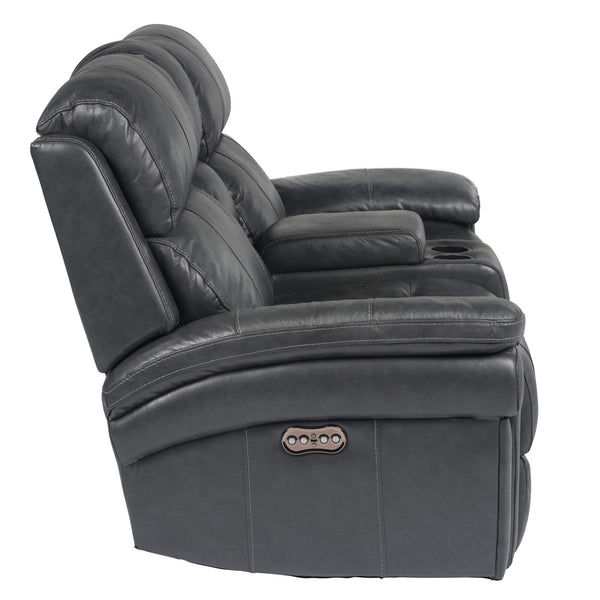 Luxe Leather Power Reclining Loveseat with Articulating Headrest & Console