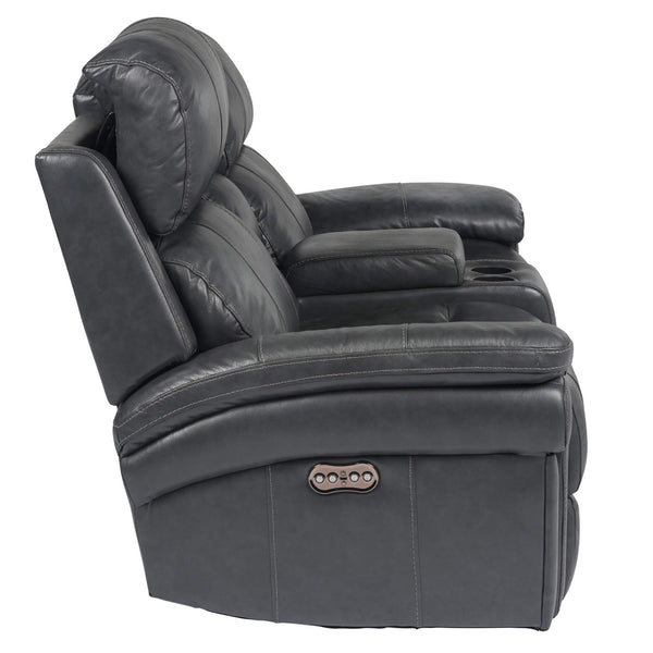 Luxe Leather Power Reclining Loveseat with Articulating Headrest & Console